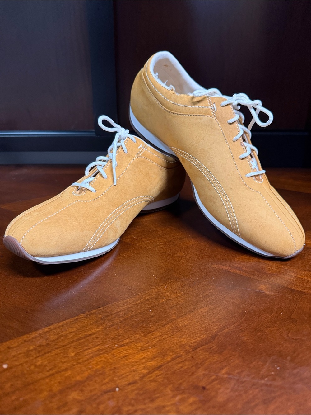 Timberland Men's Low-Profile Sneakers in Mustard Yellow with White Laces